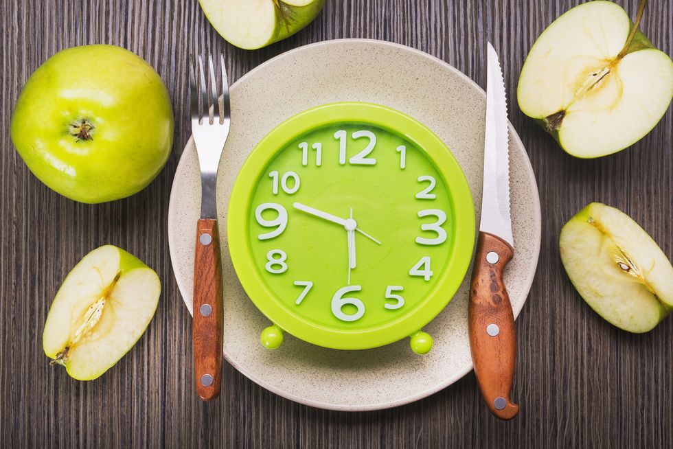 green apple fruit on a plate
