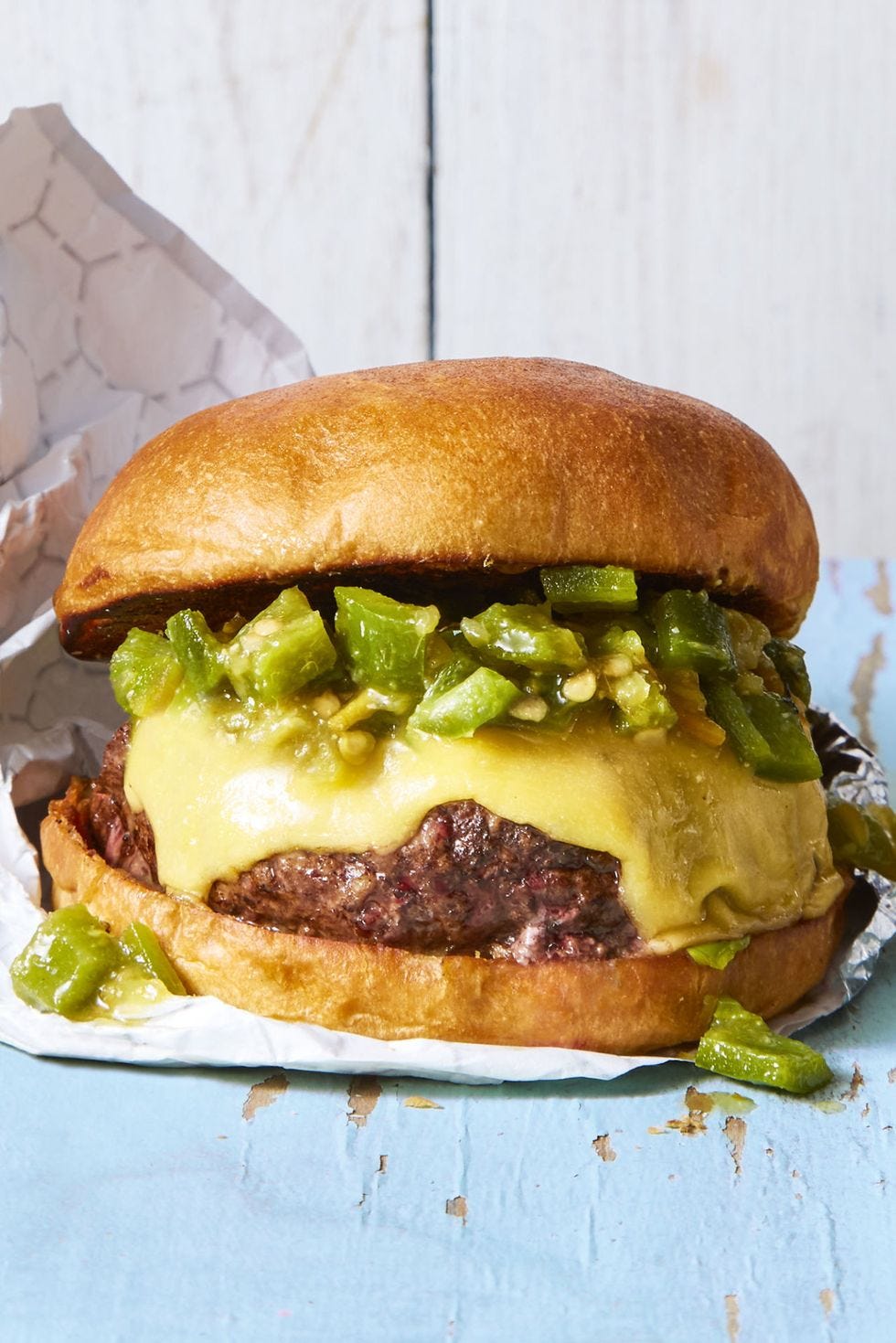green chile cheeseburger