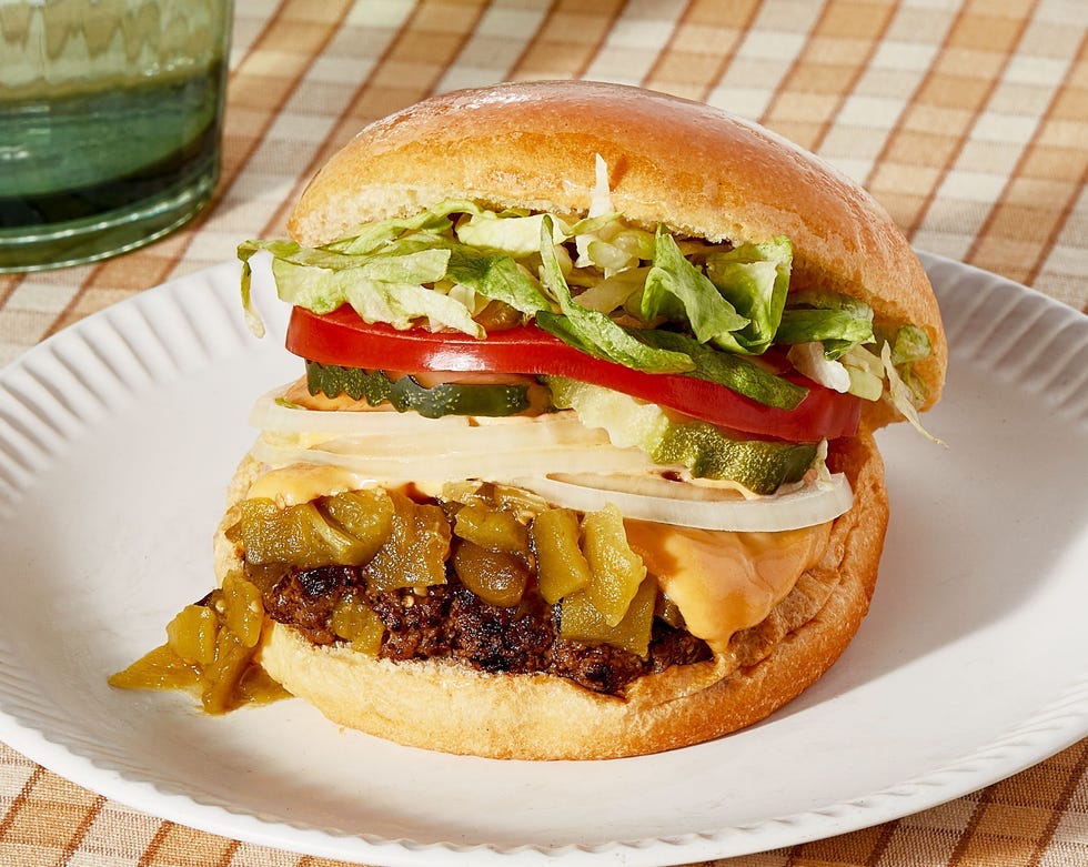 green chile cheeseburger