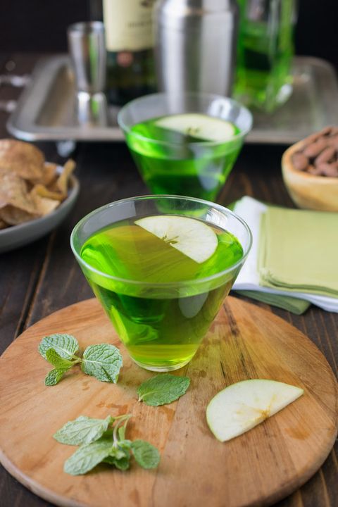 green cocktails whiskey apple schnapps