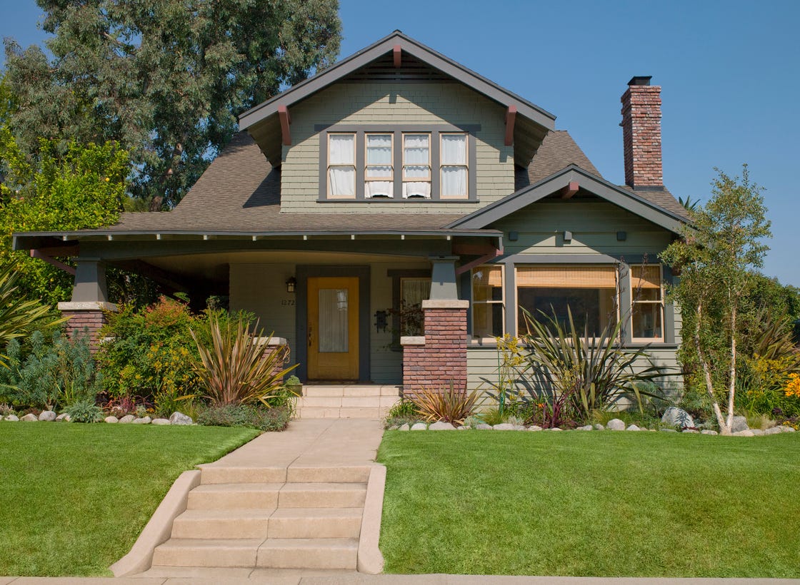 green craftsman home