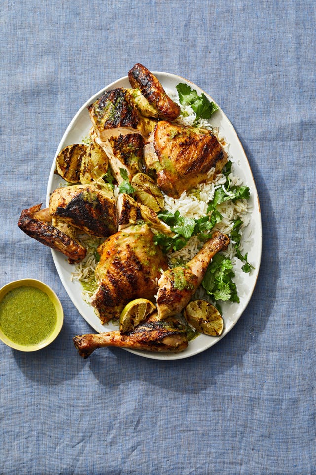 green curry cilantro spatchcock chicken