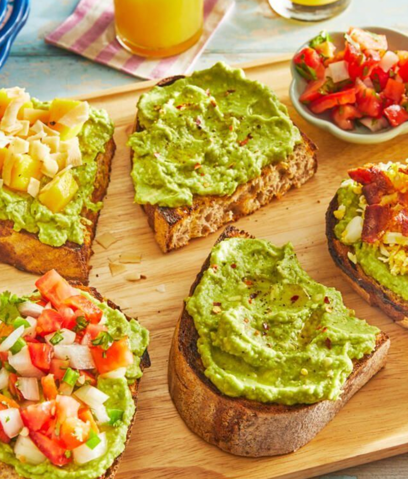 Green food for St. Patrick's Day like avocado toast