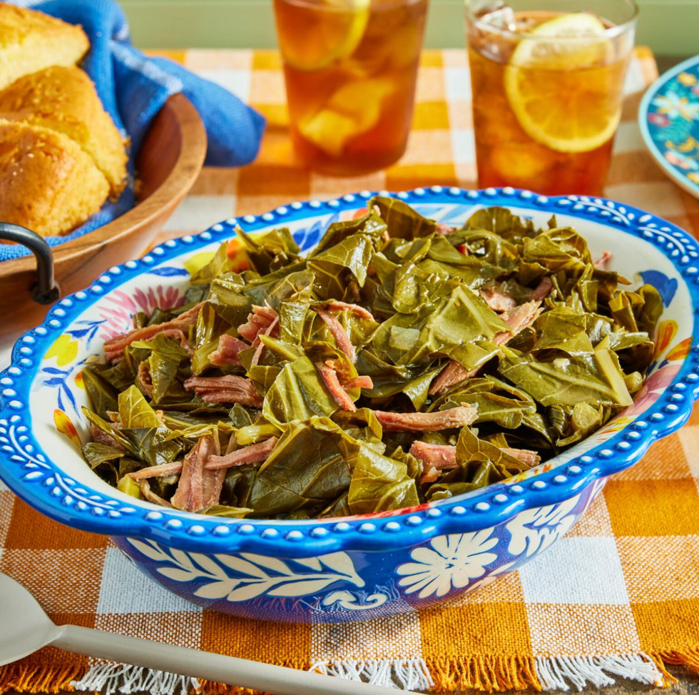 Green food for St. Patrick's Day like collard greens