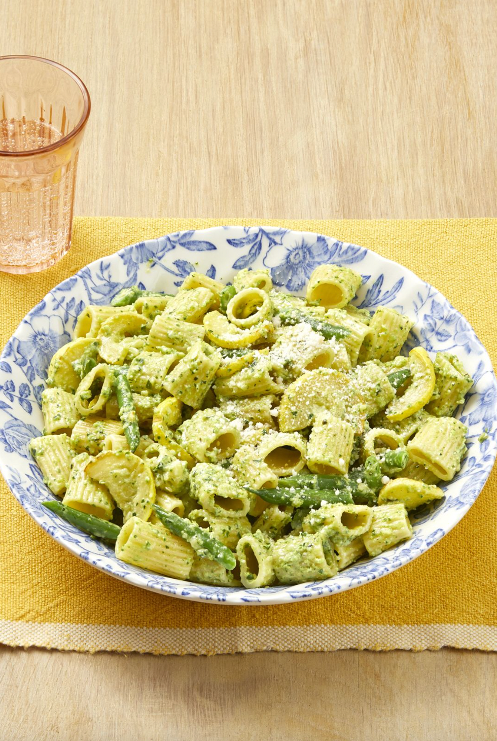 Green food for St. Patrick's Day like zucchini and pesto