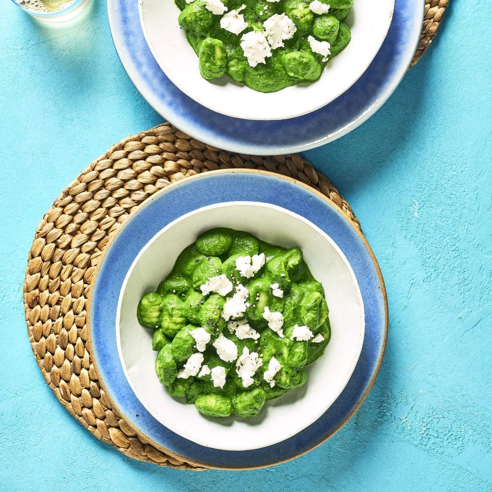 green goat's cheese gnocchi