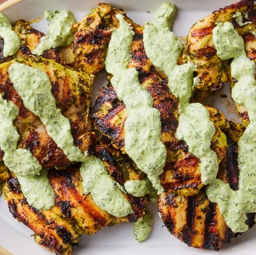 Green Goddess Grilled chicken green goddess grilled chicken drizzled with green goddess dressing.