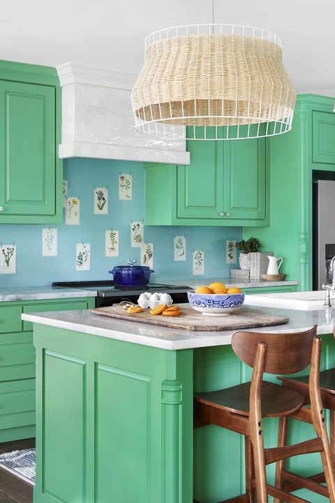 green kitchen cabinet ideas, seafoam