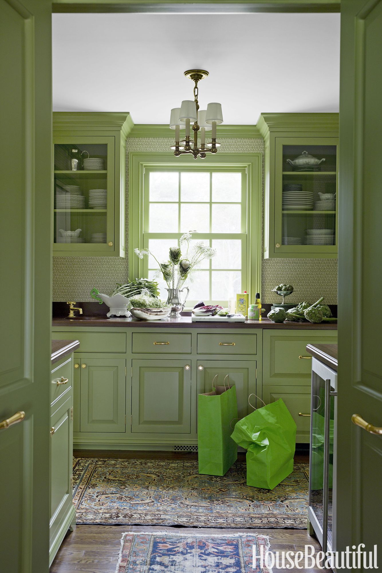 green paint color kitchen cabinet ideas for small kitchens