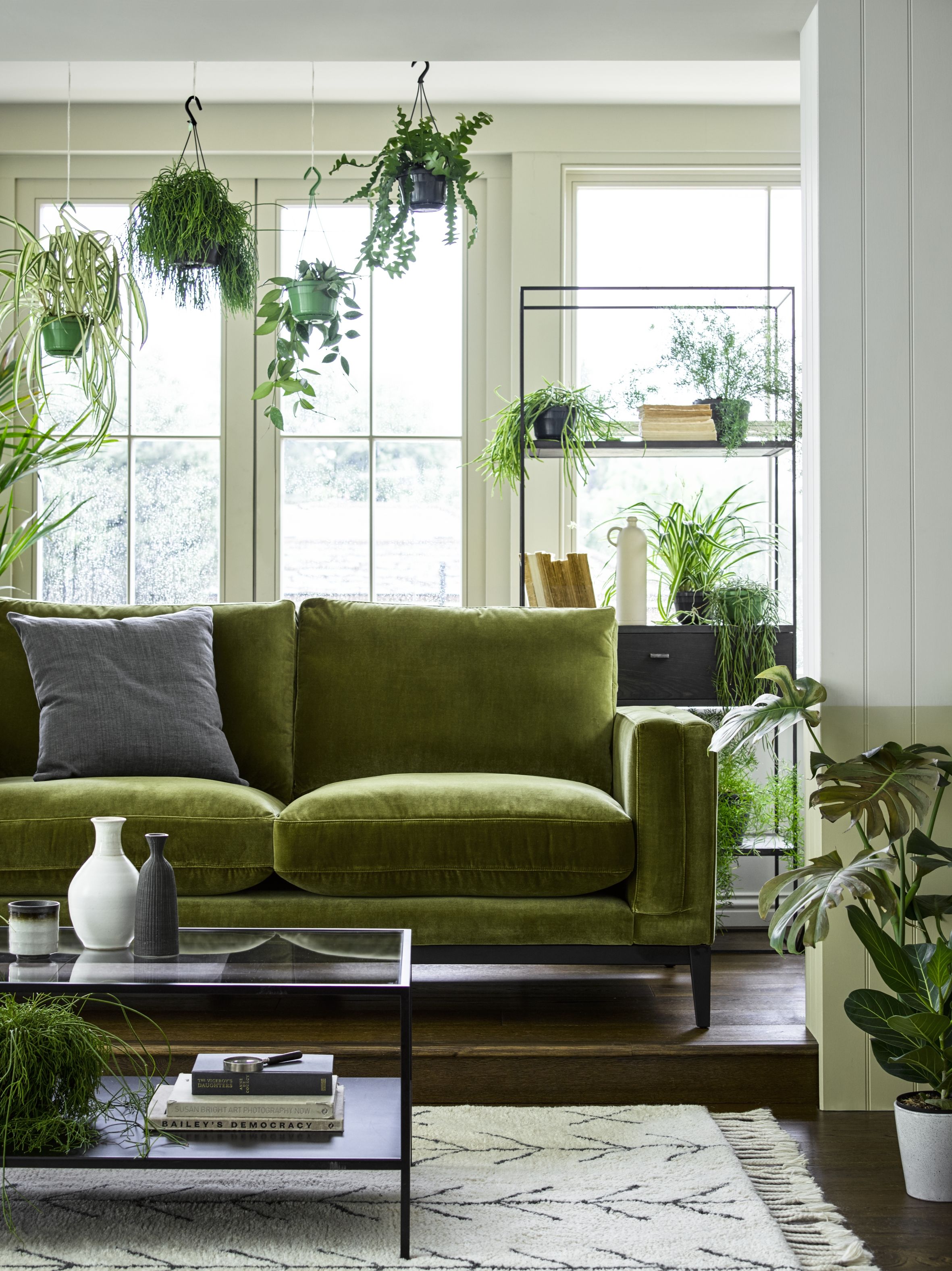 Decorating with shop green couch