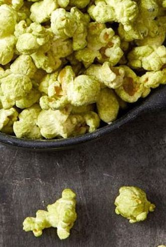 St. Patrick's Day Appetizers - Green Matcha Popcorn