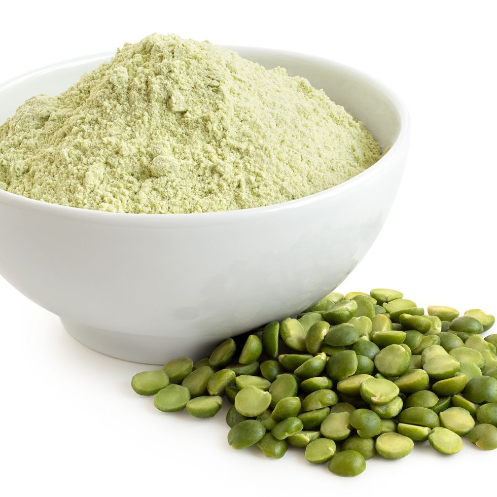 green pea flour and green split peas