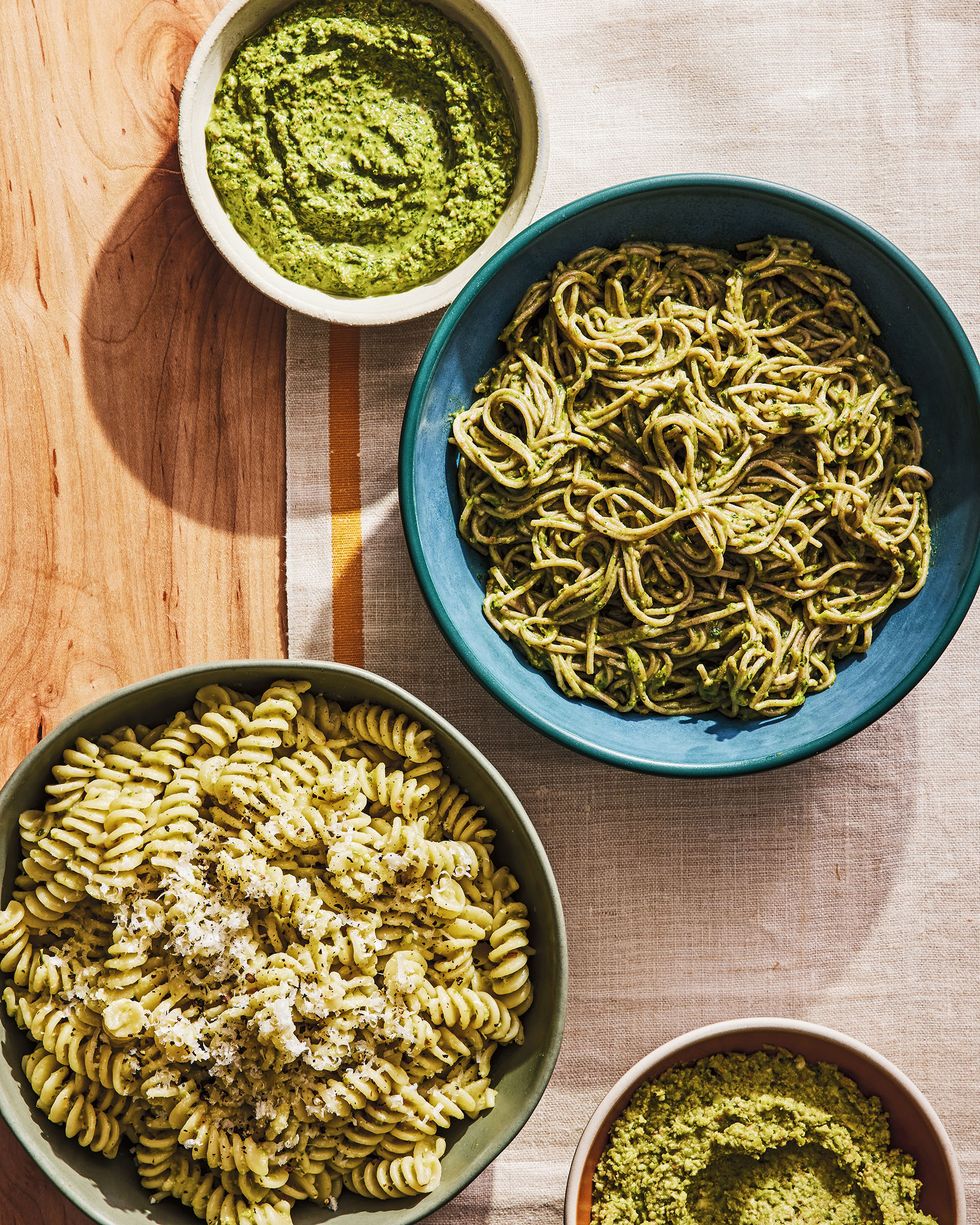 green pesto pasta