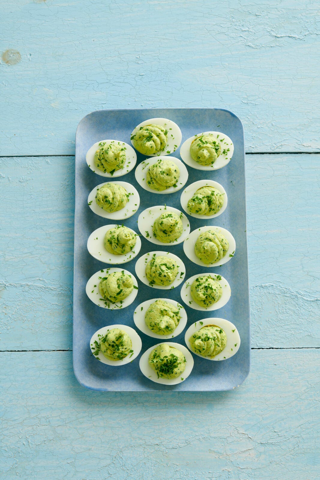 Green Goddess Deviled Eggs