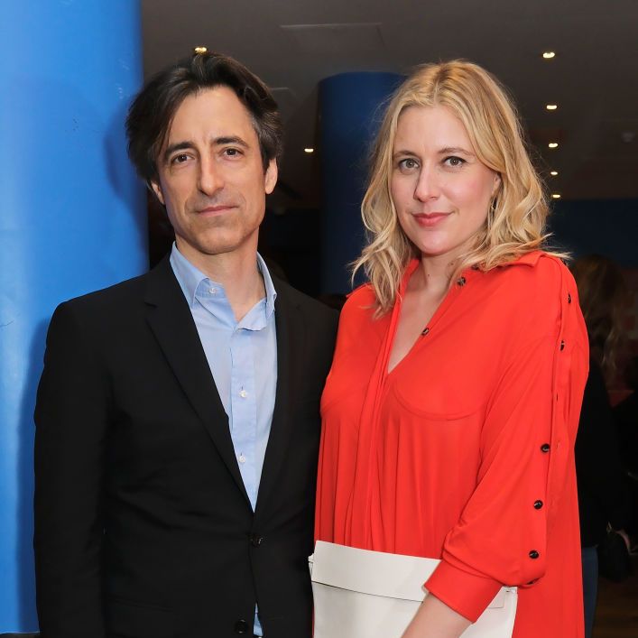 noah baumbach and greta gerwig attend a special screening of white noise hosted by wes anderson