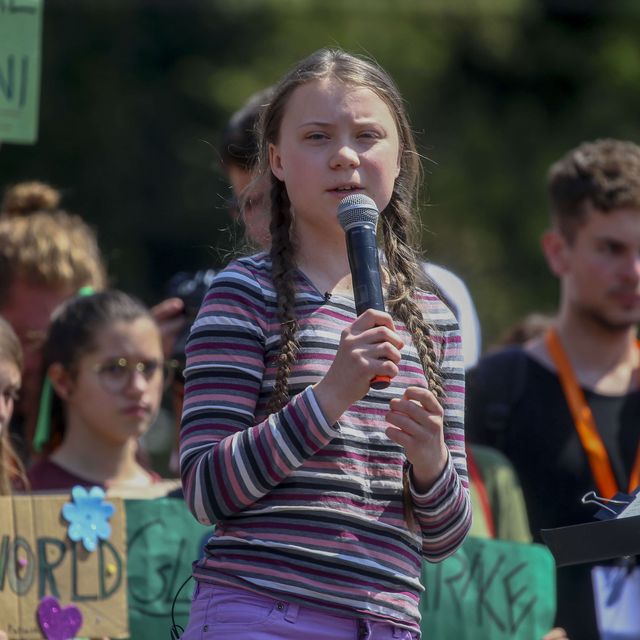 greta thunberg speaks during a 'fridays for future' in