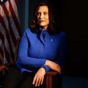 lansing, michigan   may 18, 2020 michigan governor gretchen whitmer at the romney building where her office is located in lansing, mich, on may 18, 2020 brittany greeson for the washington post via getty images