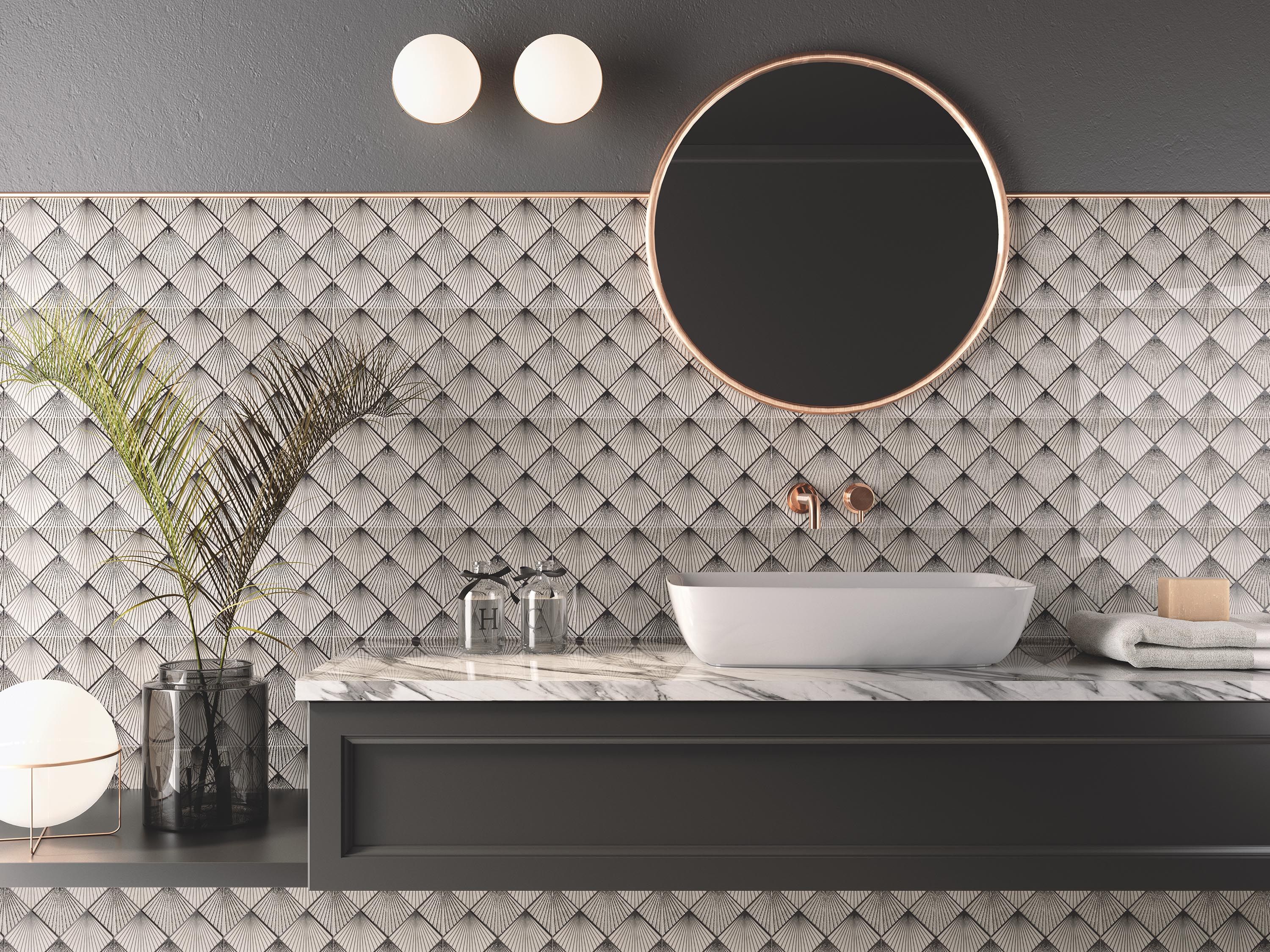 Sofia Dark Grey Tile Effect Bathroom Wall Panels 8mm PVC Wet Wall 2.6m –  CladdTech