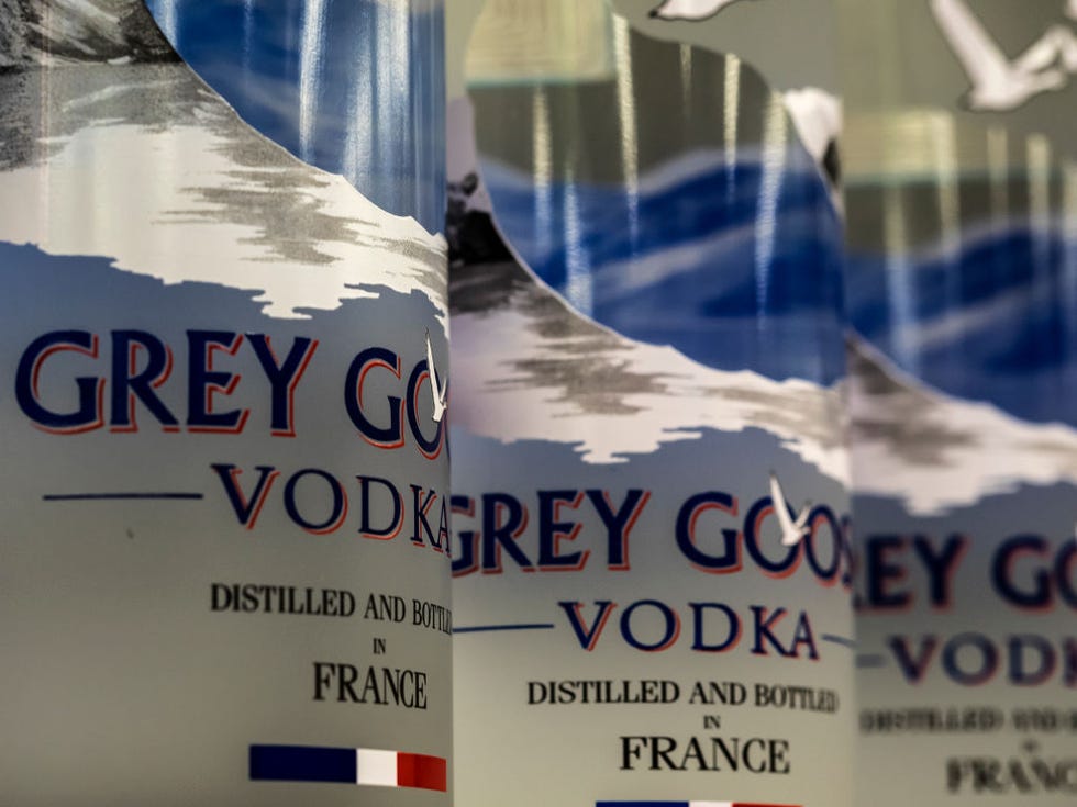 grey goose brand vodka seen on the store shelf