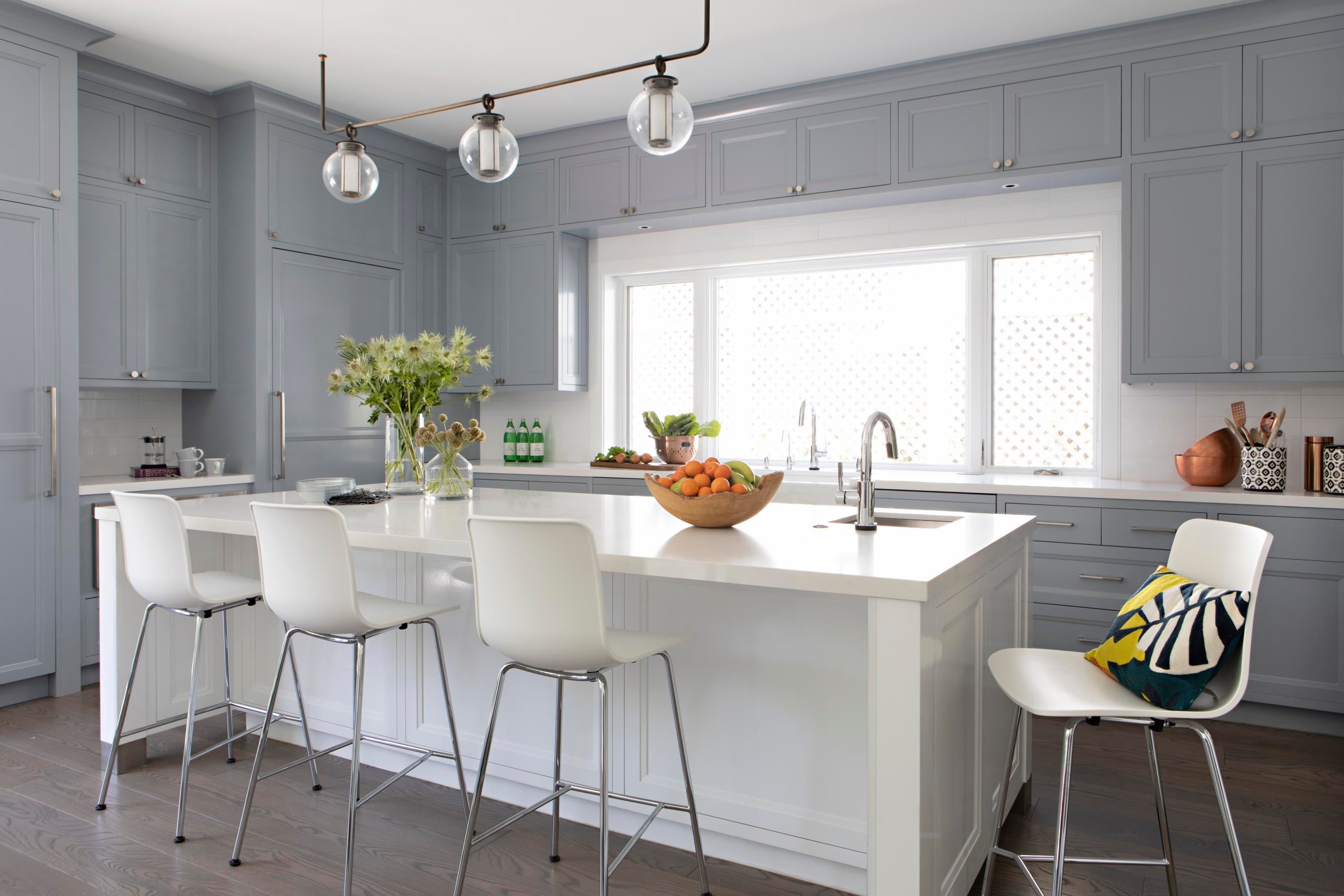 grey wall paint kitchen