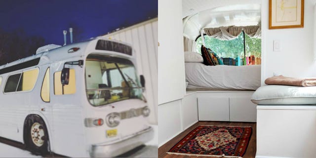 Viejo autobus convertido en mini casa