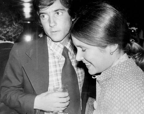 Griffin Dunne and Carrie Fisher