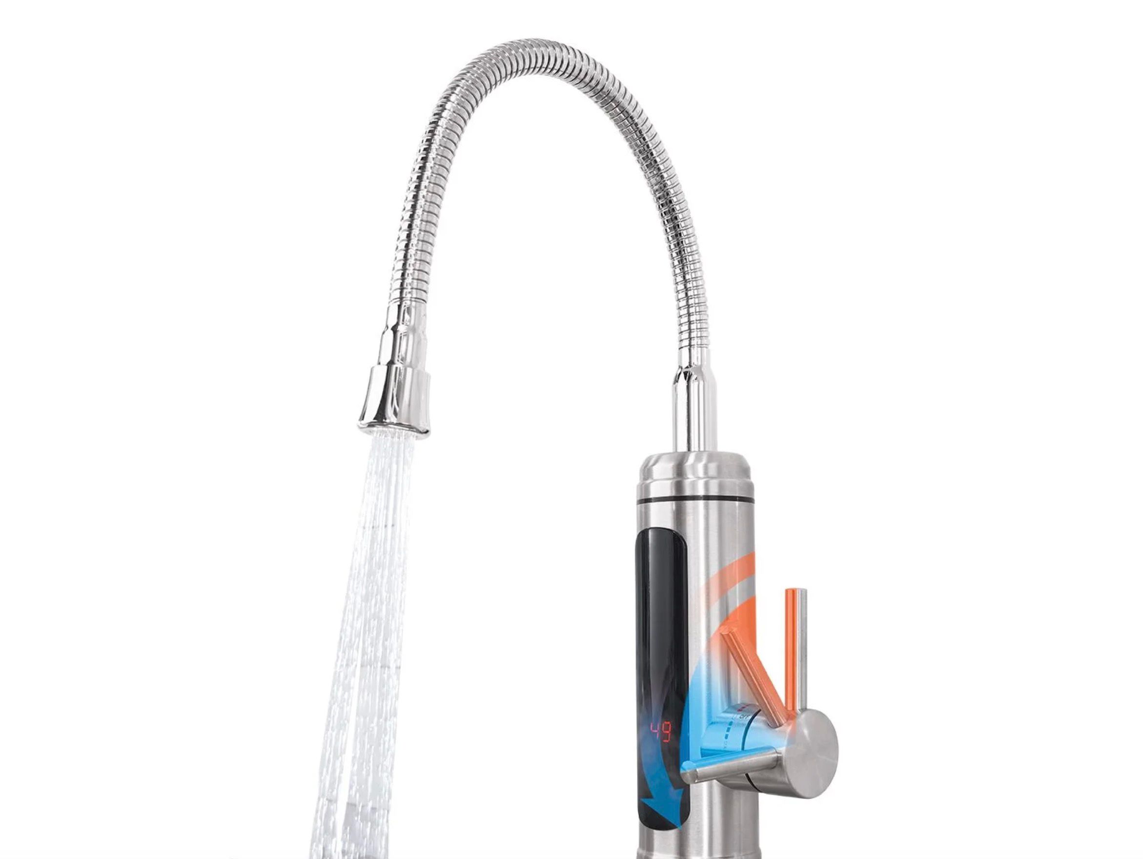 Grifo eléctrico para calentador de agua Grifo flexible giratorio 360  instantáneo para cocina con calentador de agua