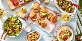 burgers on plate