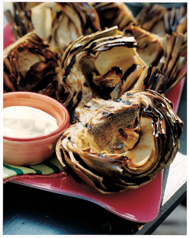 Grilled Artichokes With Creamy Butter Dip