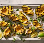 grilled avocados with cilantro and lime dressing