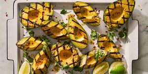 grilled avocados with cilantro and lime dressing