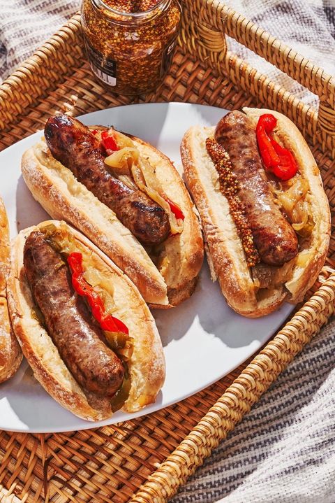 grilled beer brats