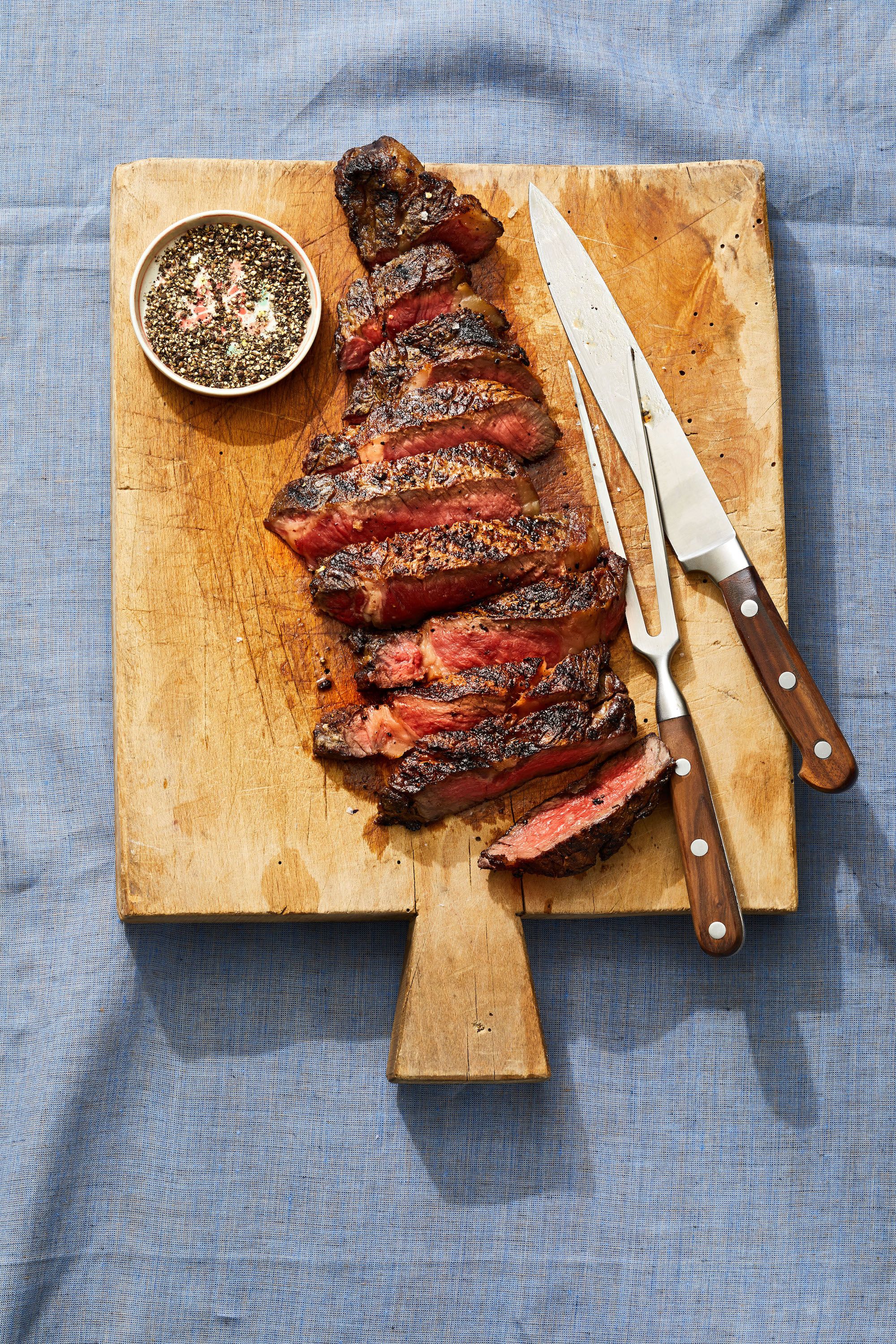 Bone in shop ribeye grill