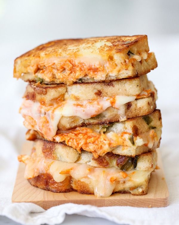 grilled cheese recipes buffalo chicken grilled cheese