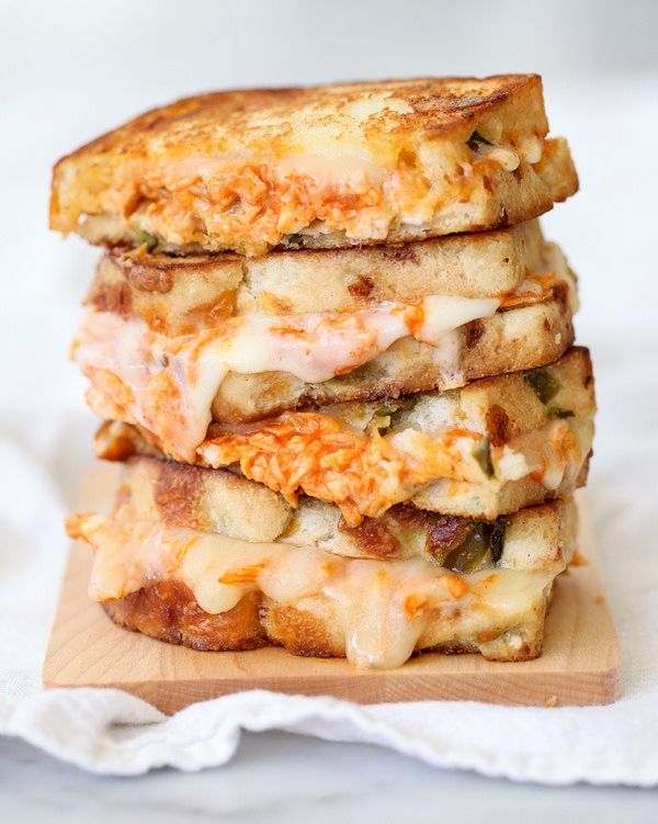 grilled cheese recipes buffalo chicken grilled cheese