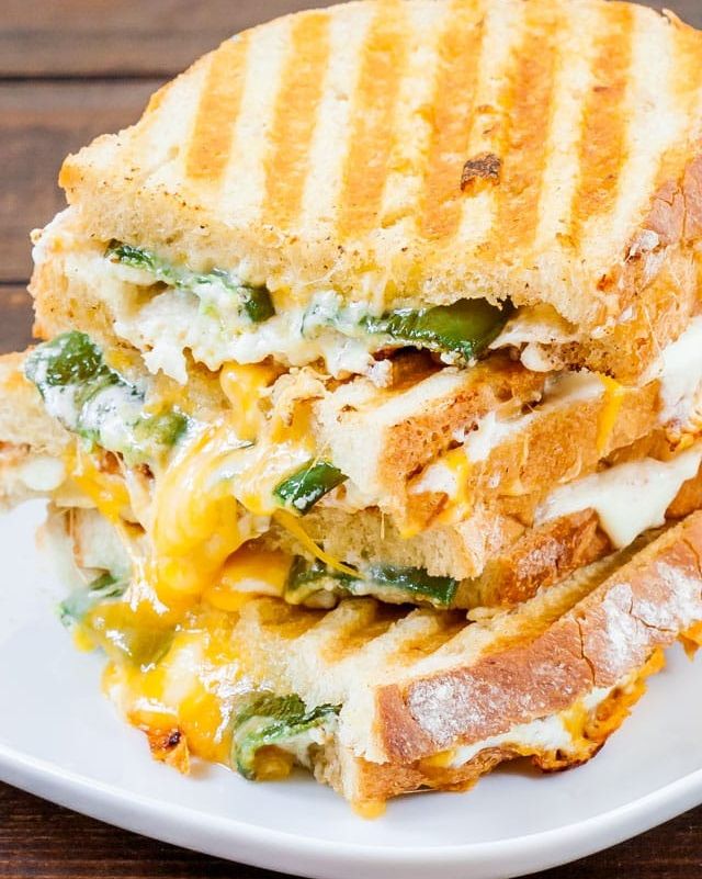 jalapeno popper grilled cheese stacked up