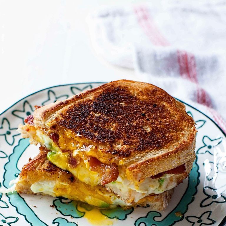 ultimate grilled cheese sandwich with bacon and avocado