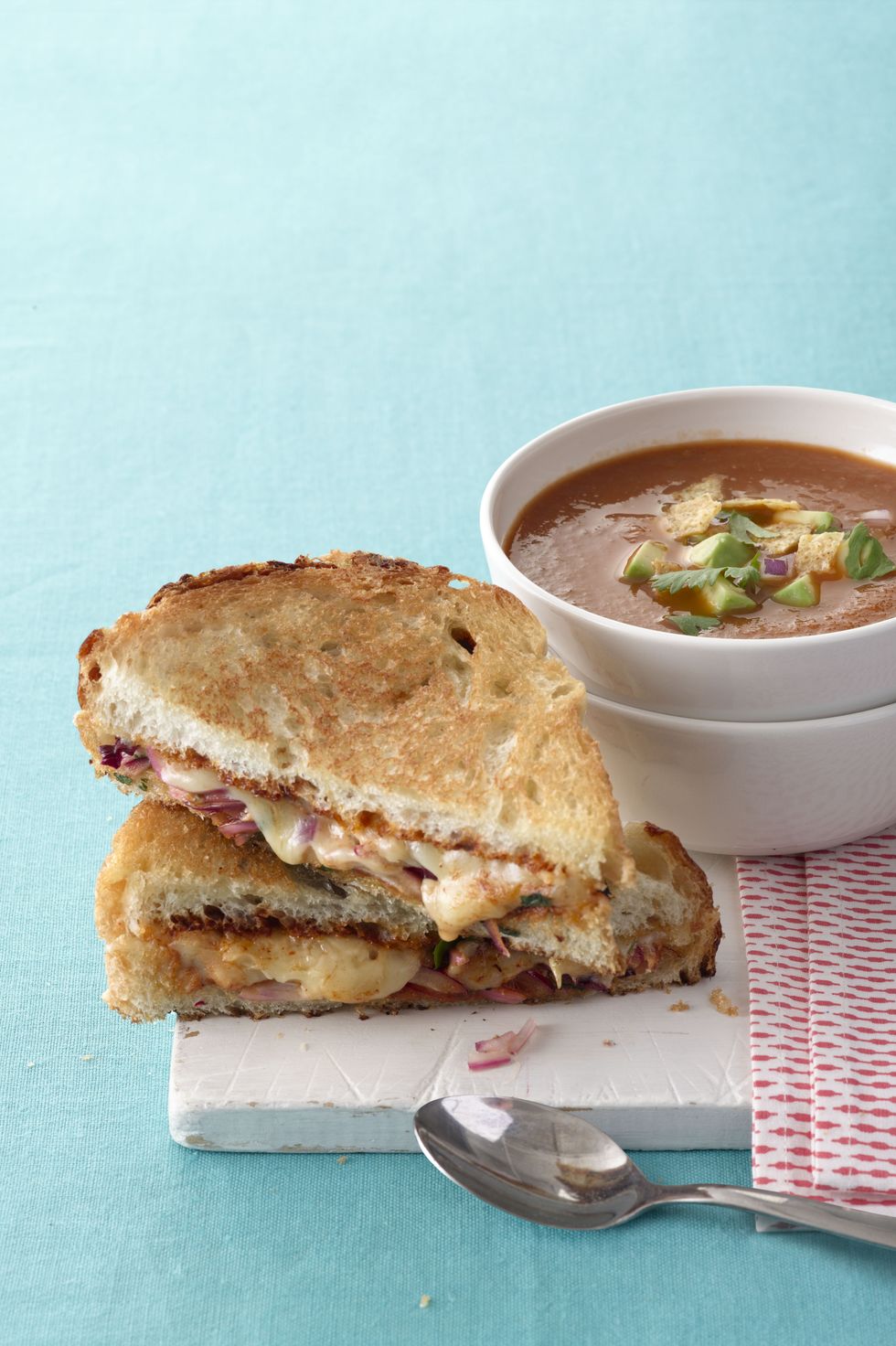 tomato soup tex mex grilled cheese