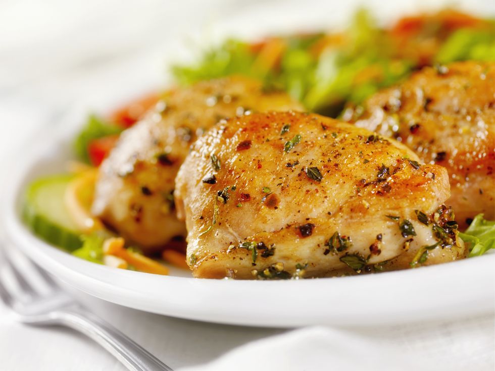 Grilled Chicken Thighs with a side Salad
