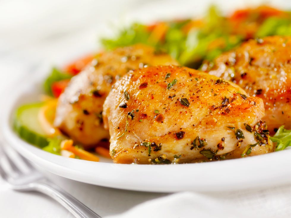 Grilled Chicken Thighs with a side Salad