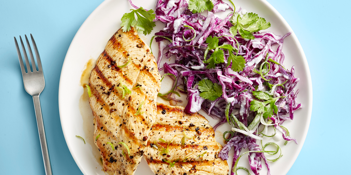 20-Minute Grilled Chicken With Coconut-Lime Slaw Recipe