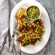 grilled chicken with herbed corn salsa