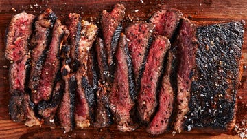 grilled chuck roast topped with sea salt