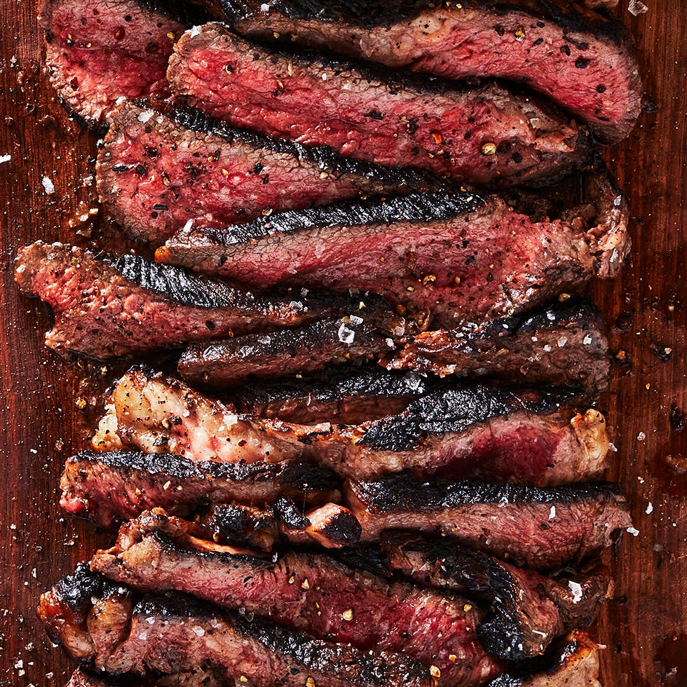 grilled chuck roast topped with sea salt