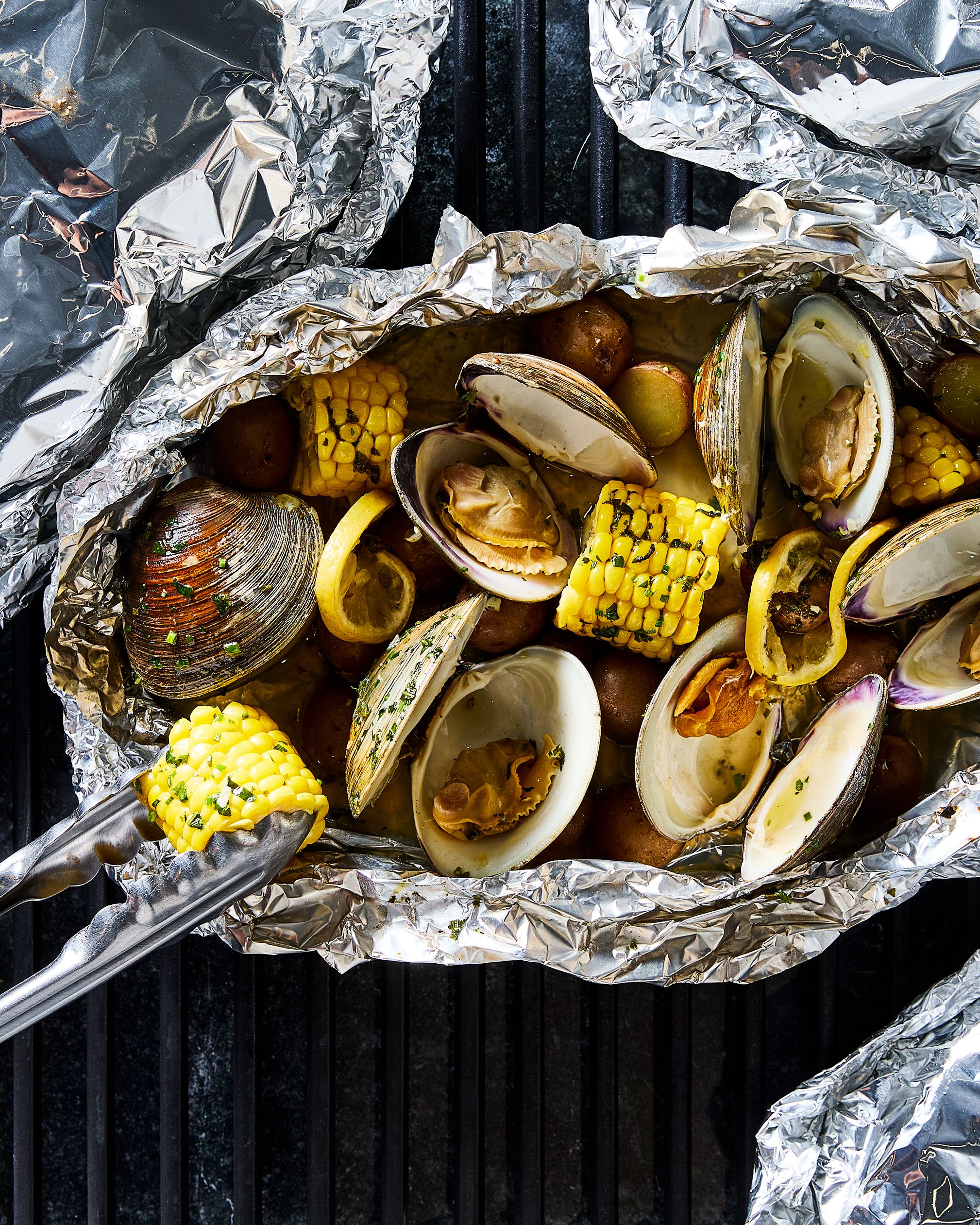 Aluminum foil cooking on the grill hotsell