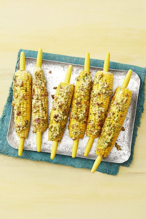 grilled corn on the cob with spicy bacon butter