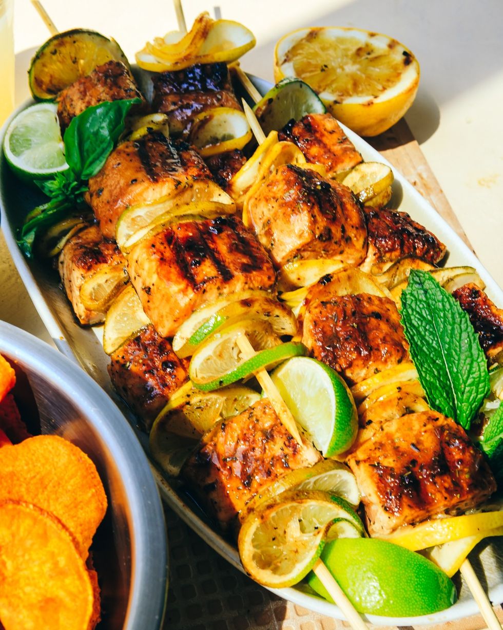 grilled fish recipes salmon skewers