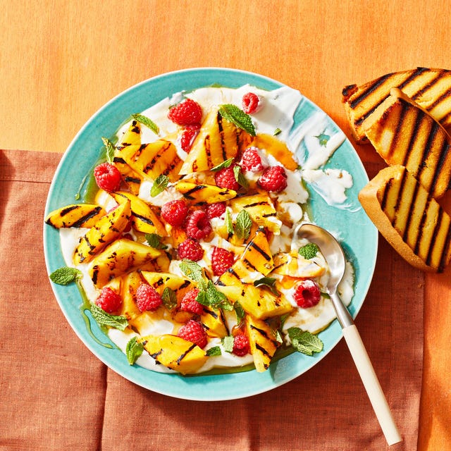 Grilled Fruit Salad with Vanilla Yogurt grilled fruit salad with vanilla yogurt