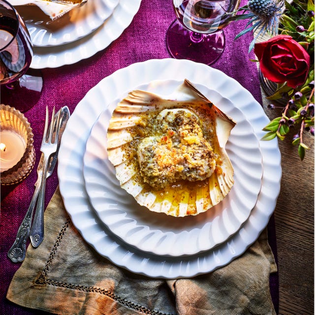 grilled herbed butter scallops