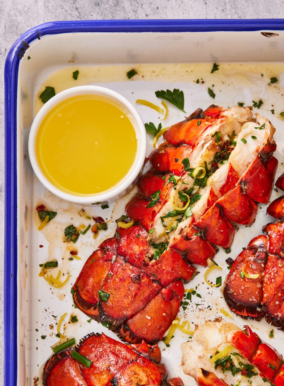 grilled lobster tails with herb butter